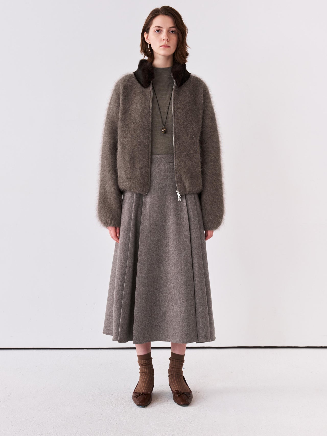 Plush Collar Jacket