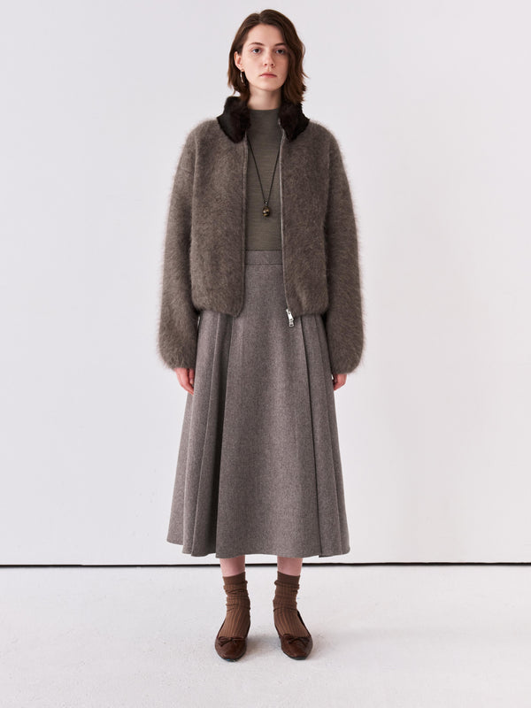 Plush Collar Jacket