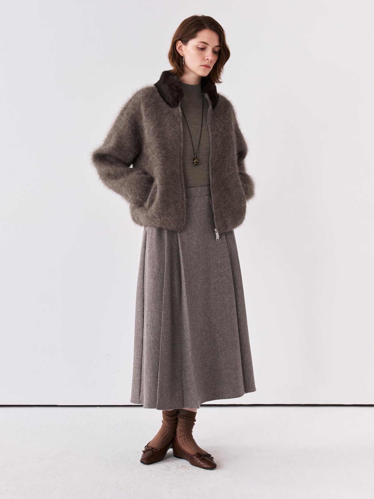 Plush Collar Jacket