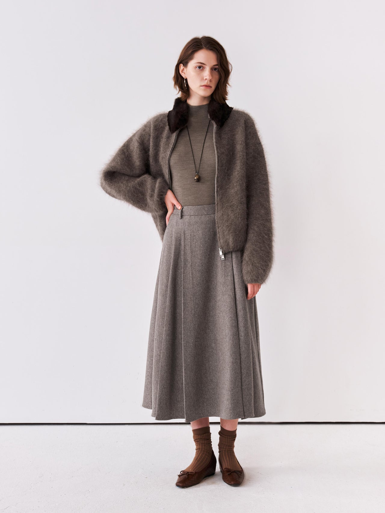 Arc Pleat Skirt