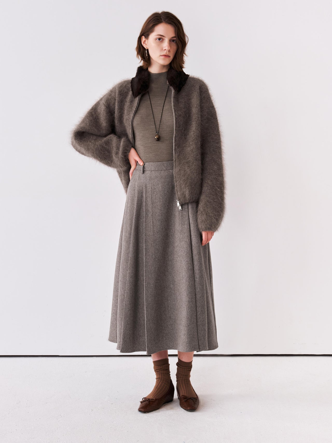 Plush Collar Jacket