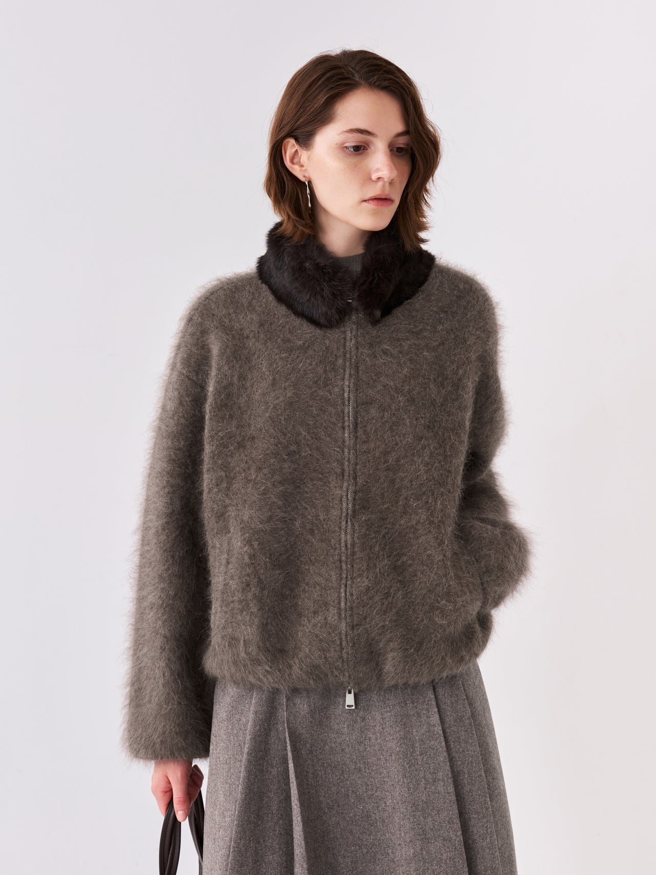 Plush Collar Jacket