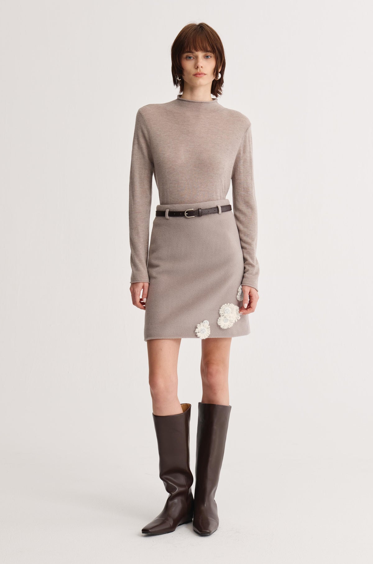 Wool Mock-Neck Top