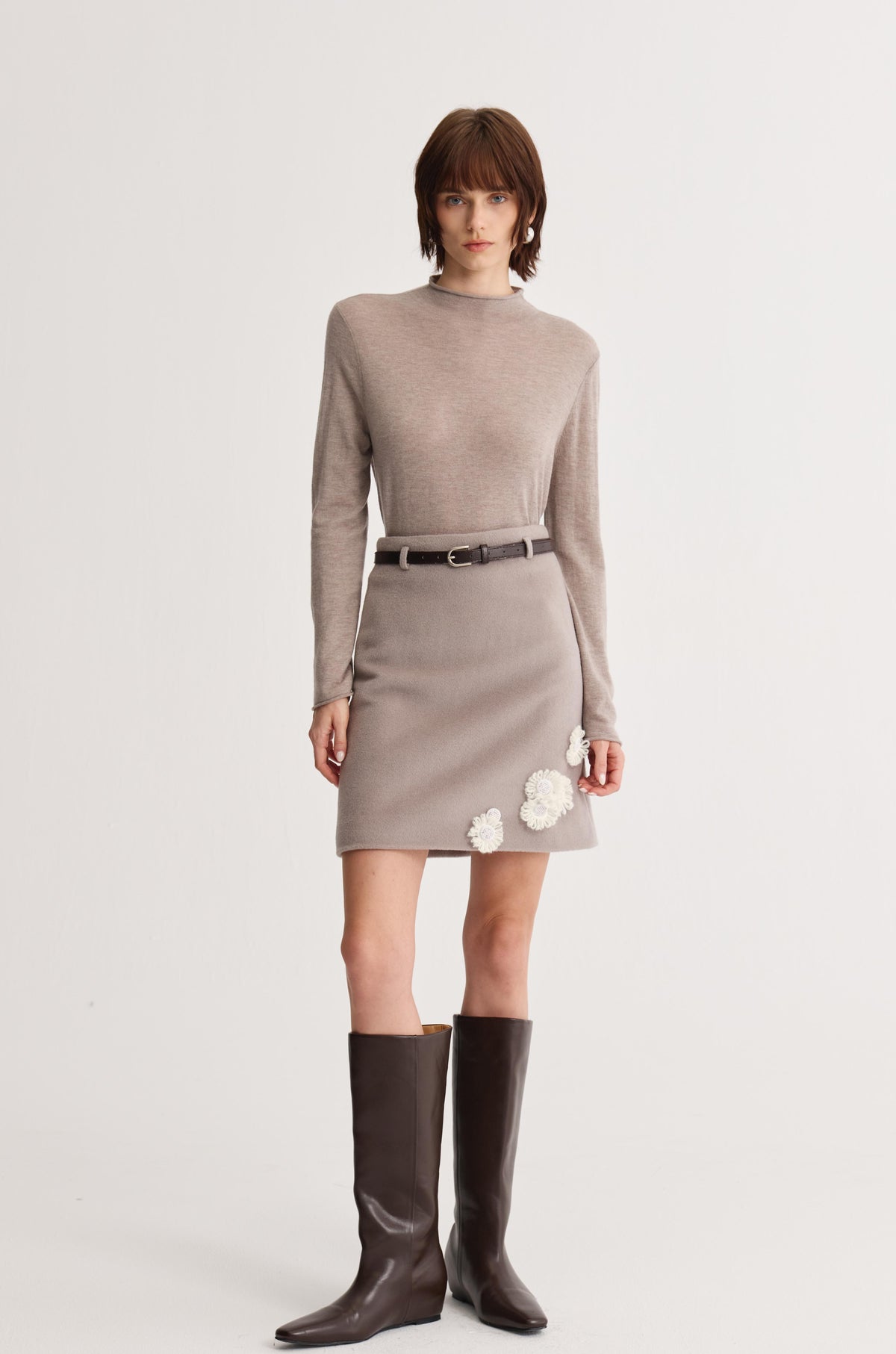 Wool Mock-Neck Top