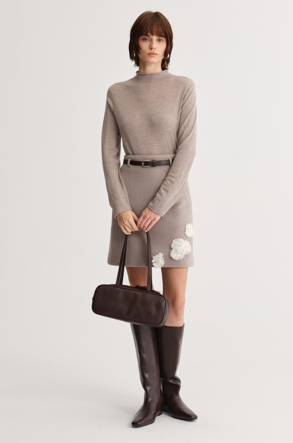 Wool Mock-Neck Top