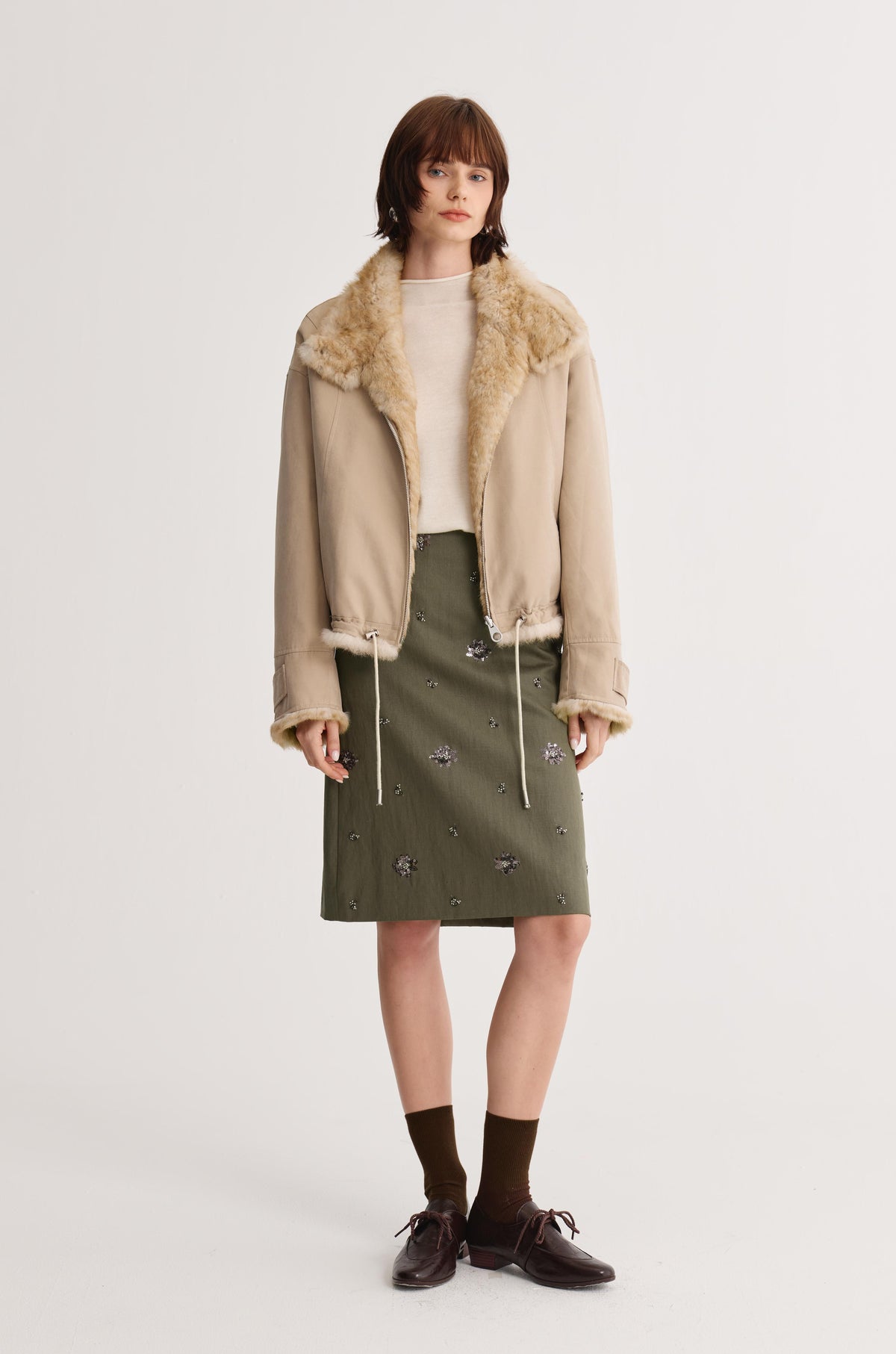 Wool Mock-Neck Top