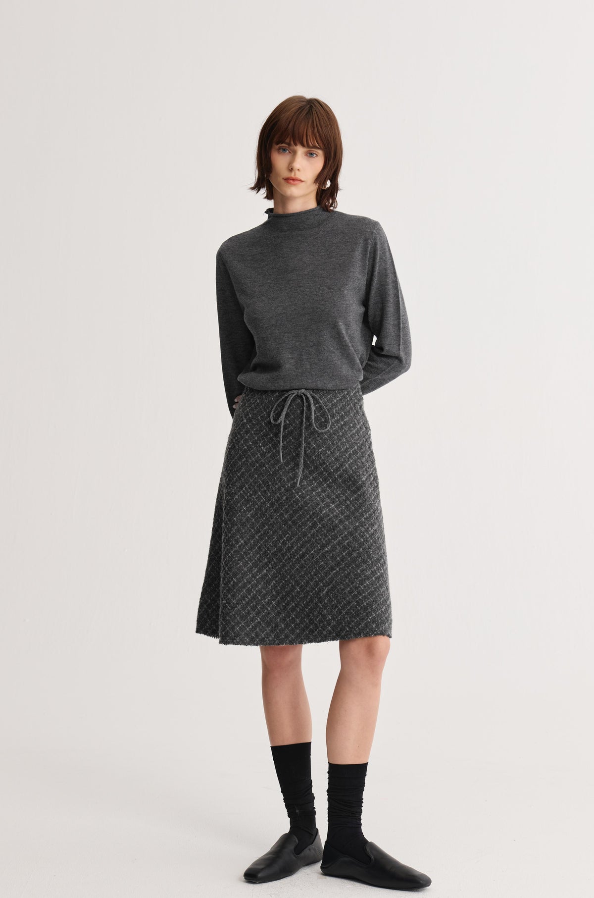 Wool Mock-Neck Top