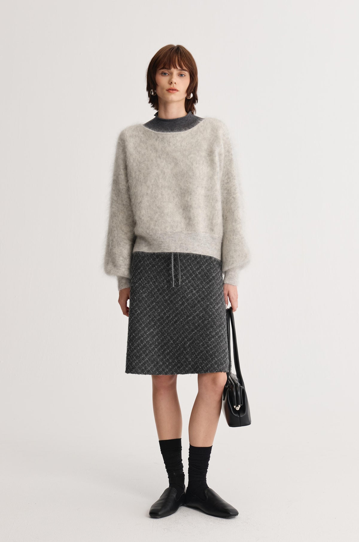Wool Mock-Neck Top