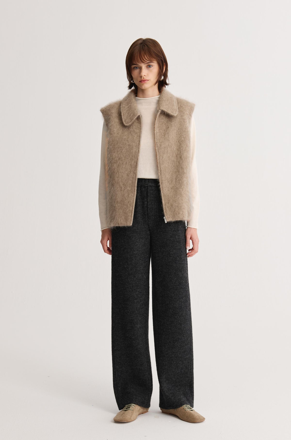Wool Mock-Neck Top