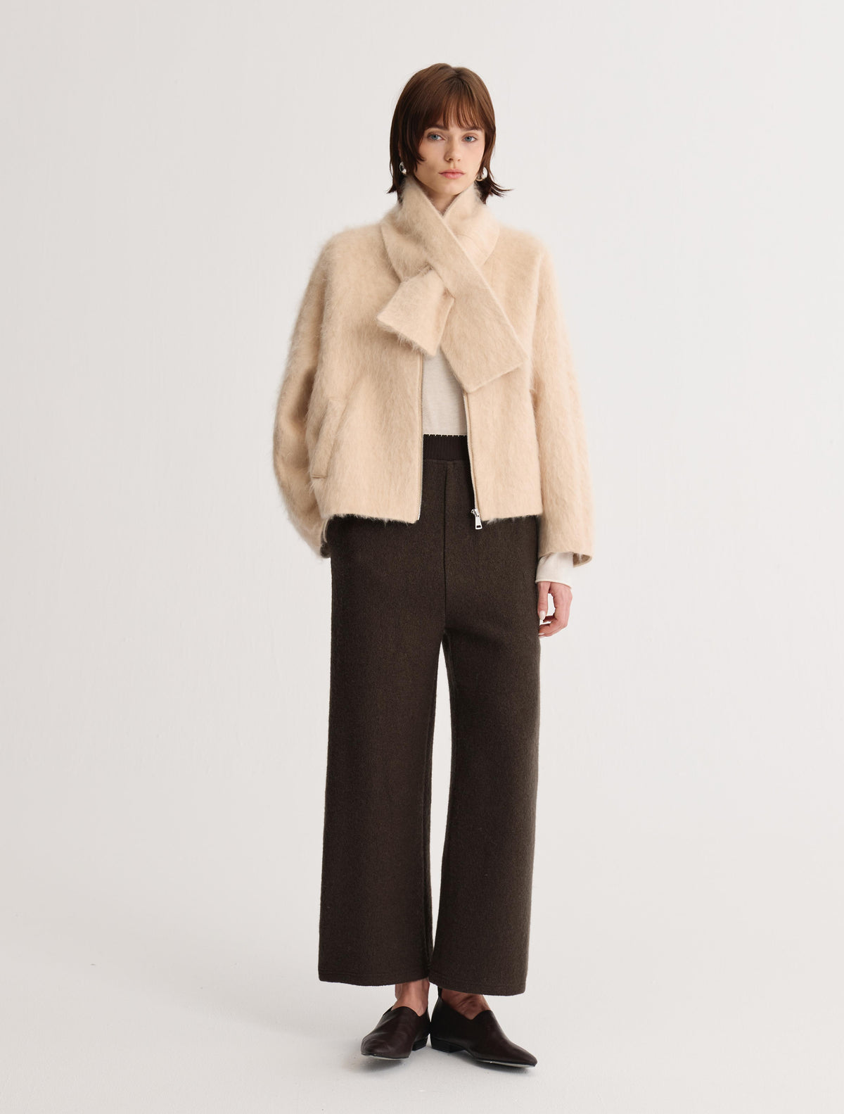 Scarf Zip Jacket