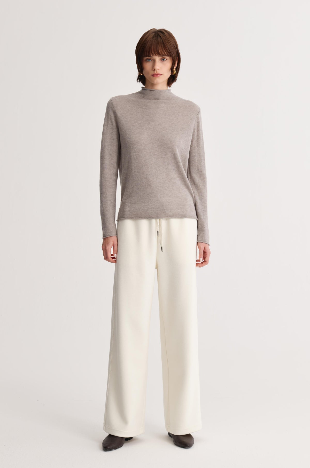 Wool Mock-Neck Top