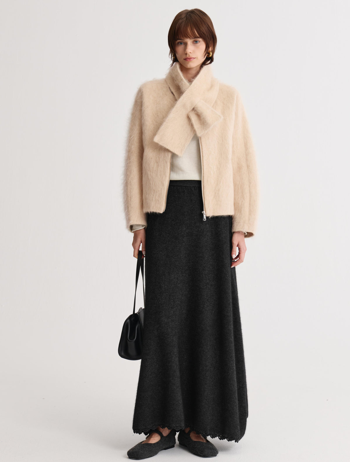 Scarf Zip Jacket