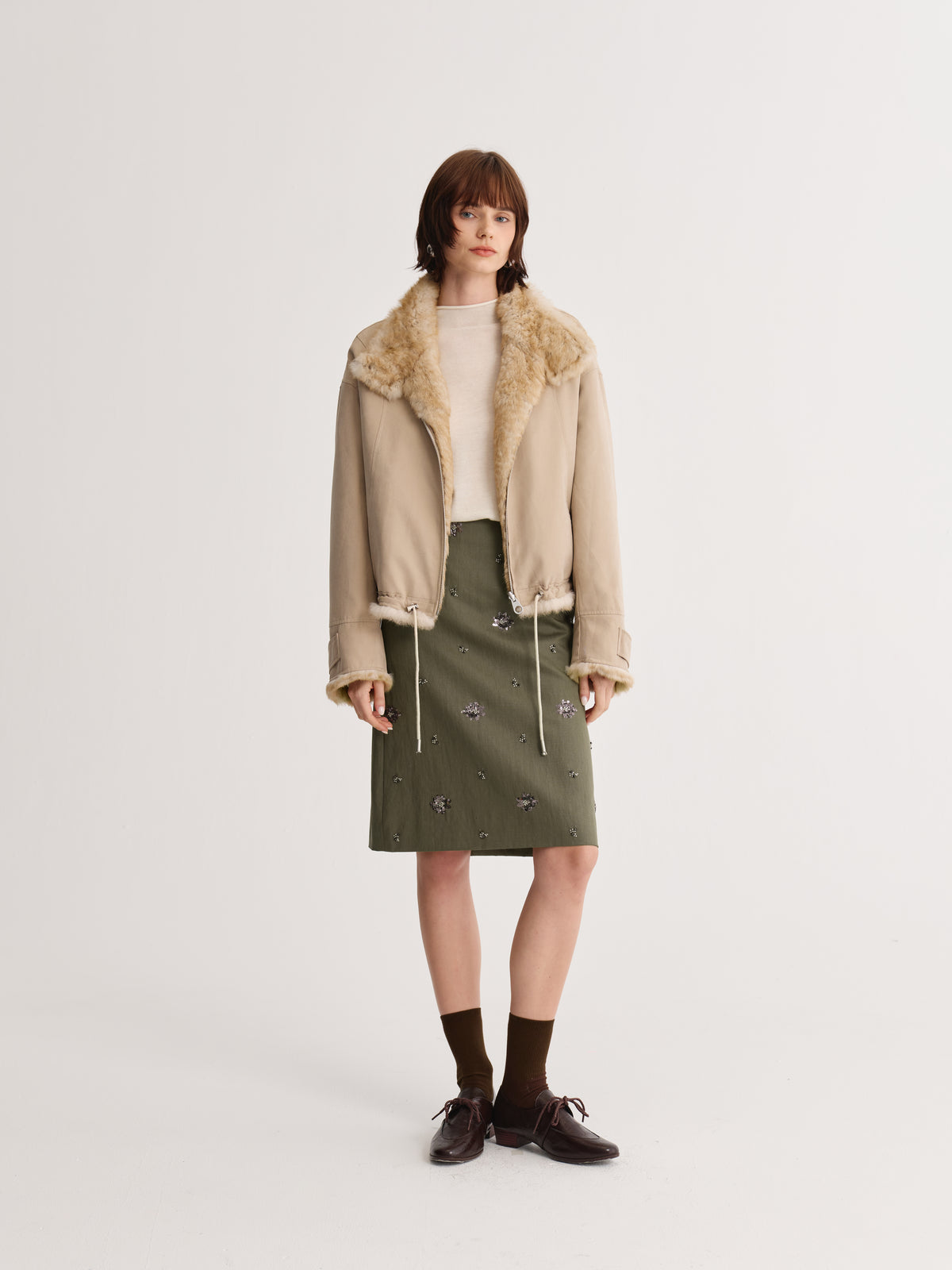 Wool Mock-Neck Top