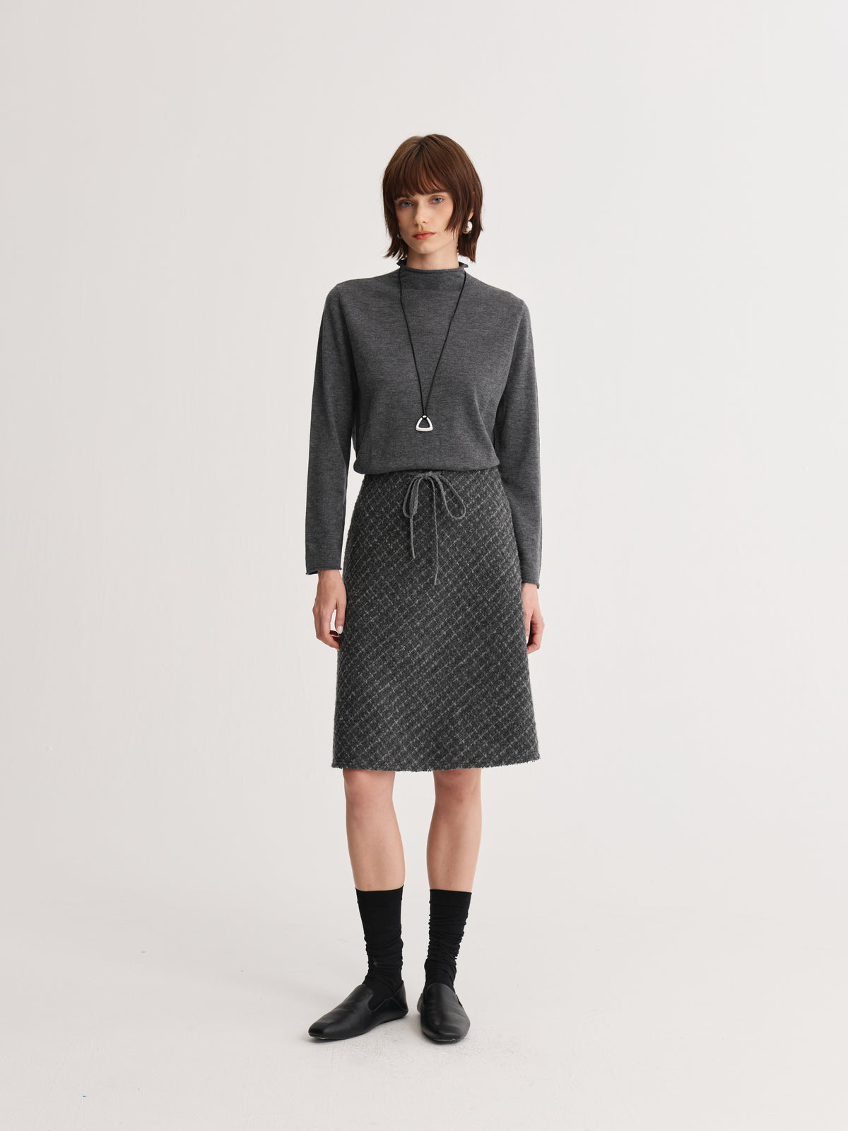 Wool Mock-Neck Top