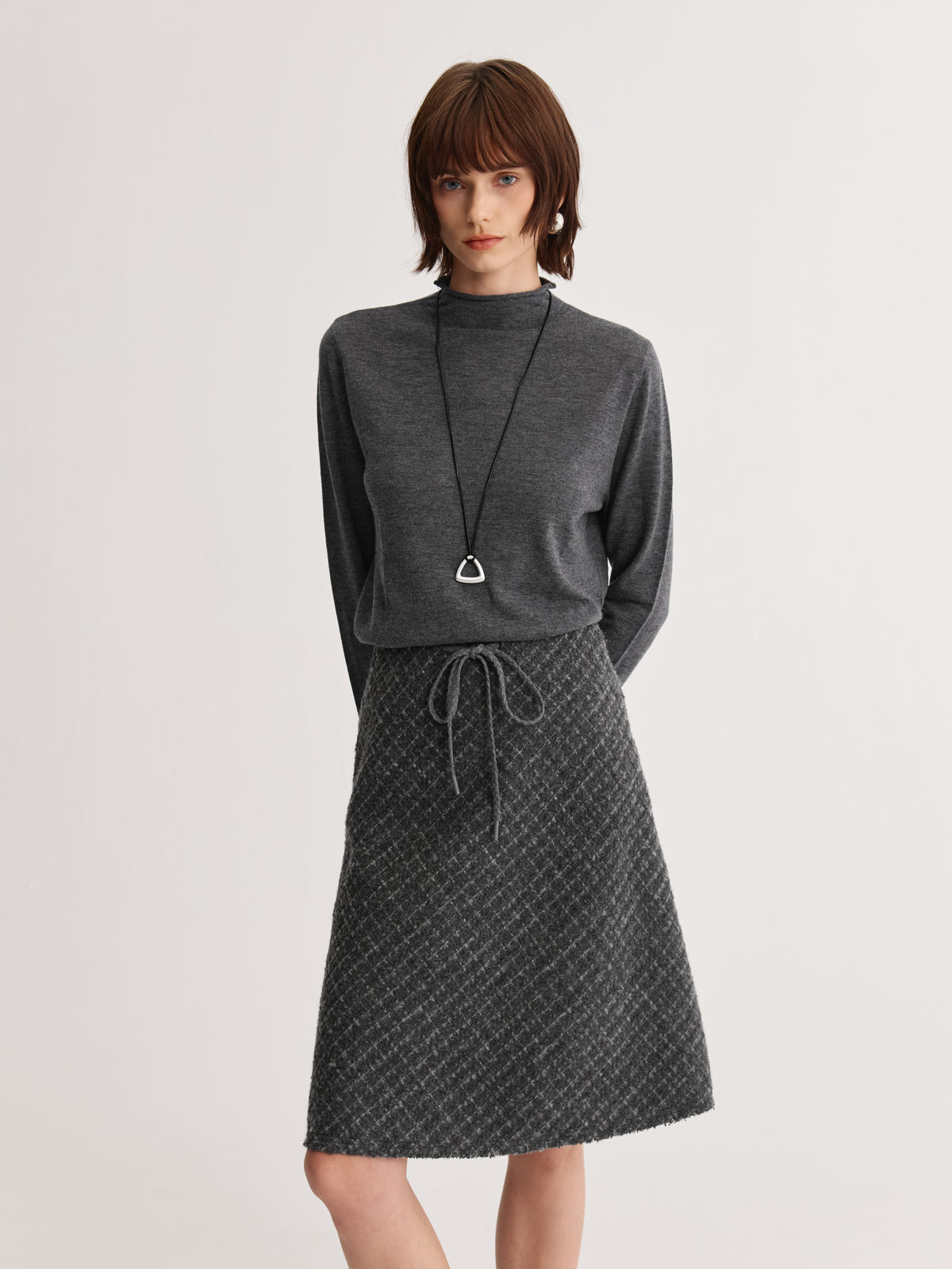Wool Mock-Neck Top