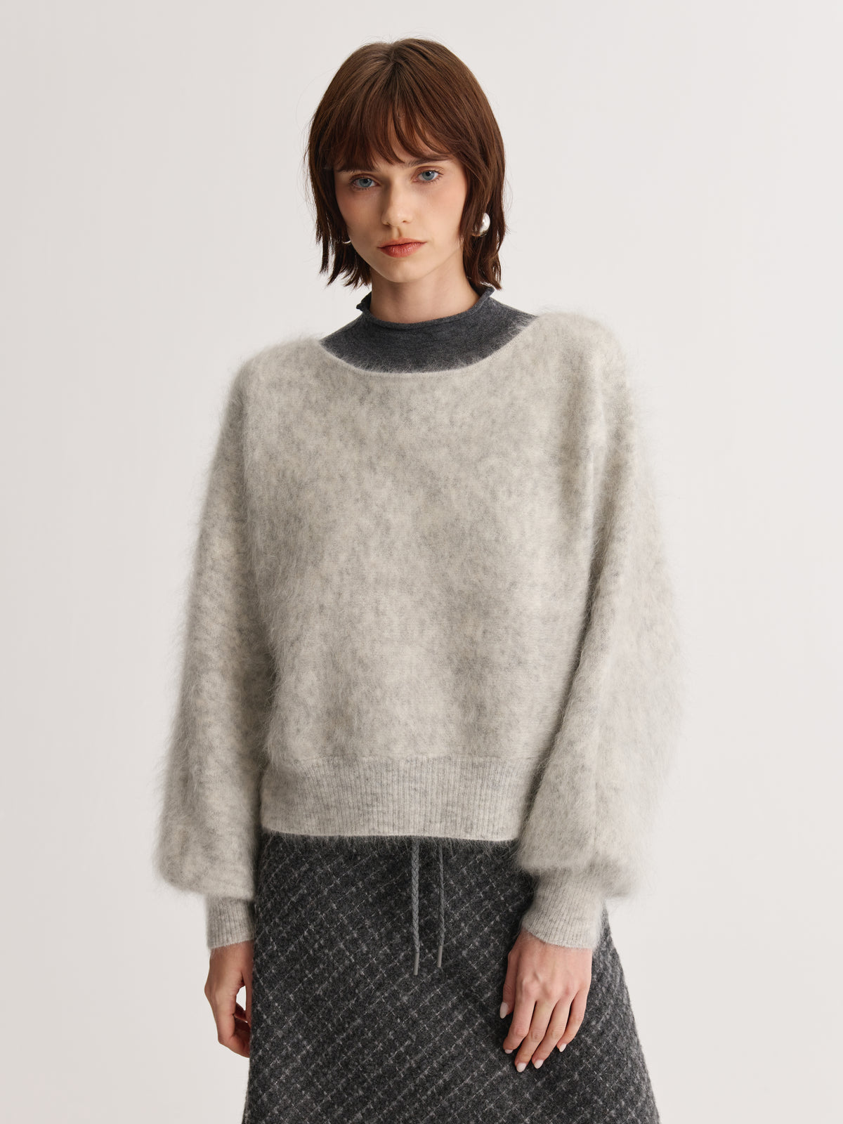 Wool Mock-Neck Top