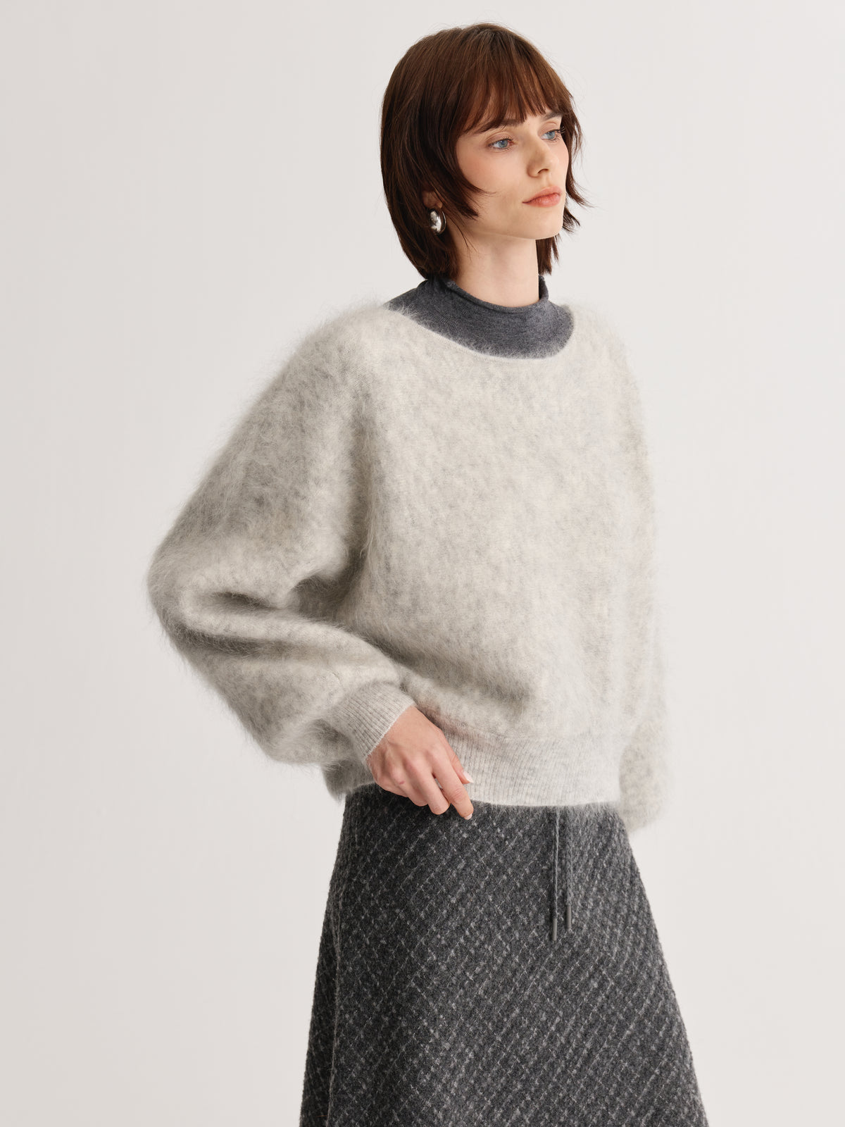 Wool Mock-Neck Top