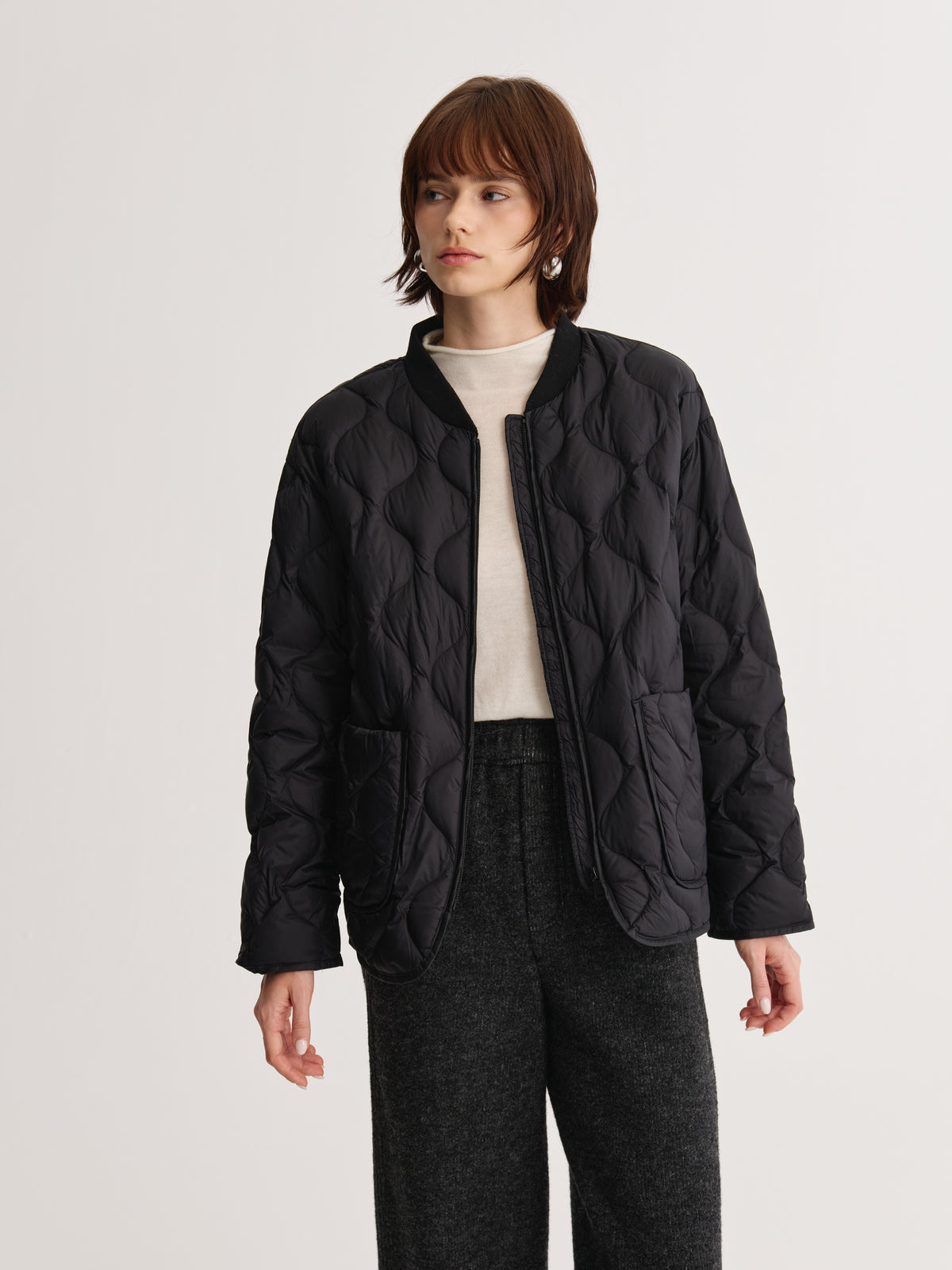 Wool Mock-Neck Top
