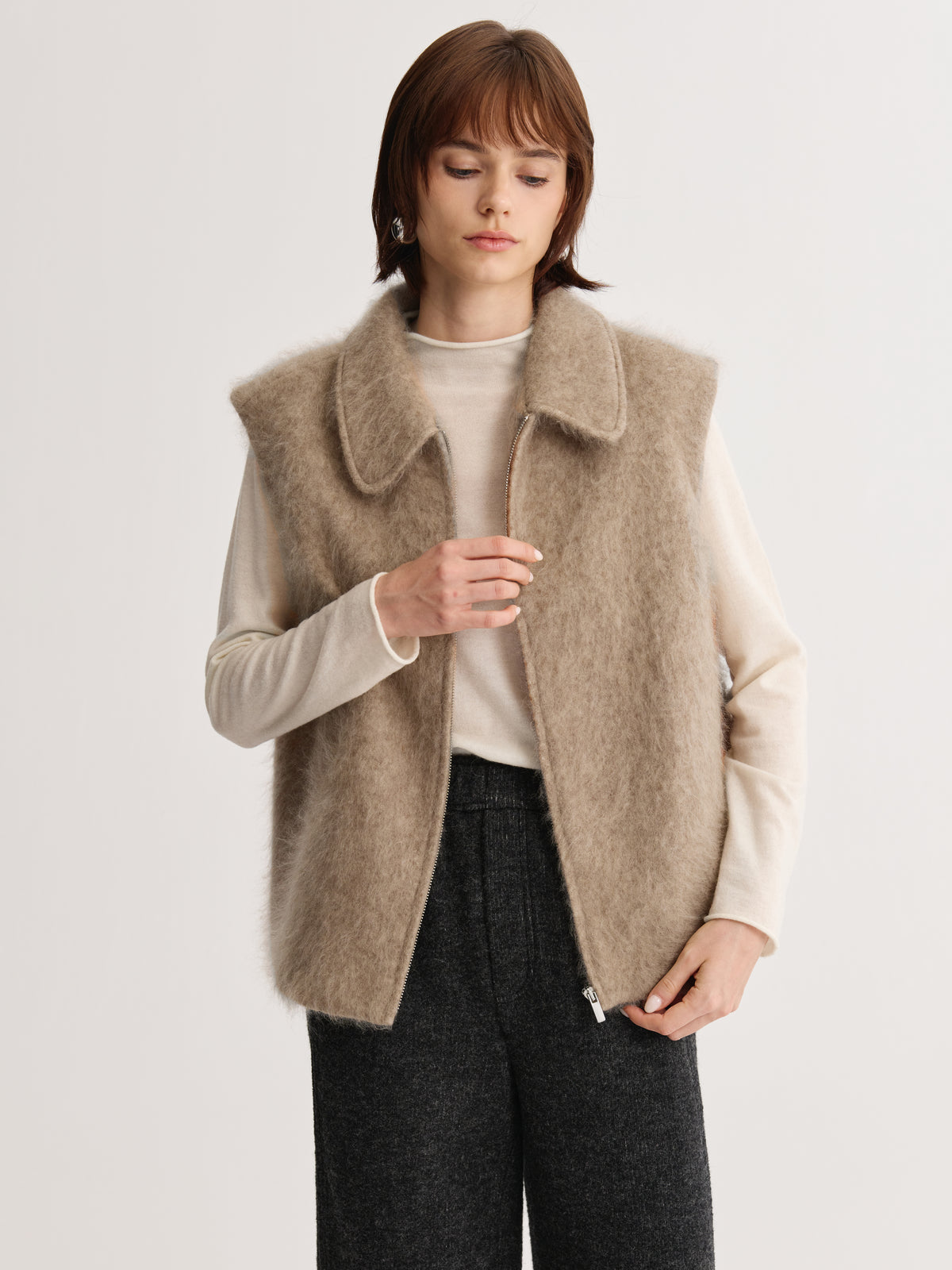 Wool Mock-Neck Top