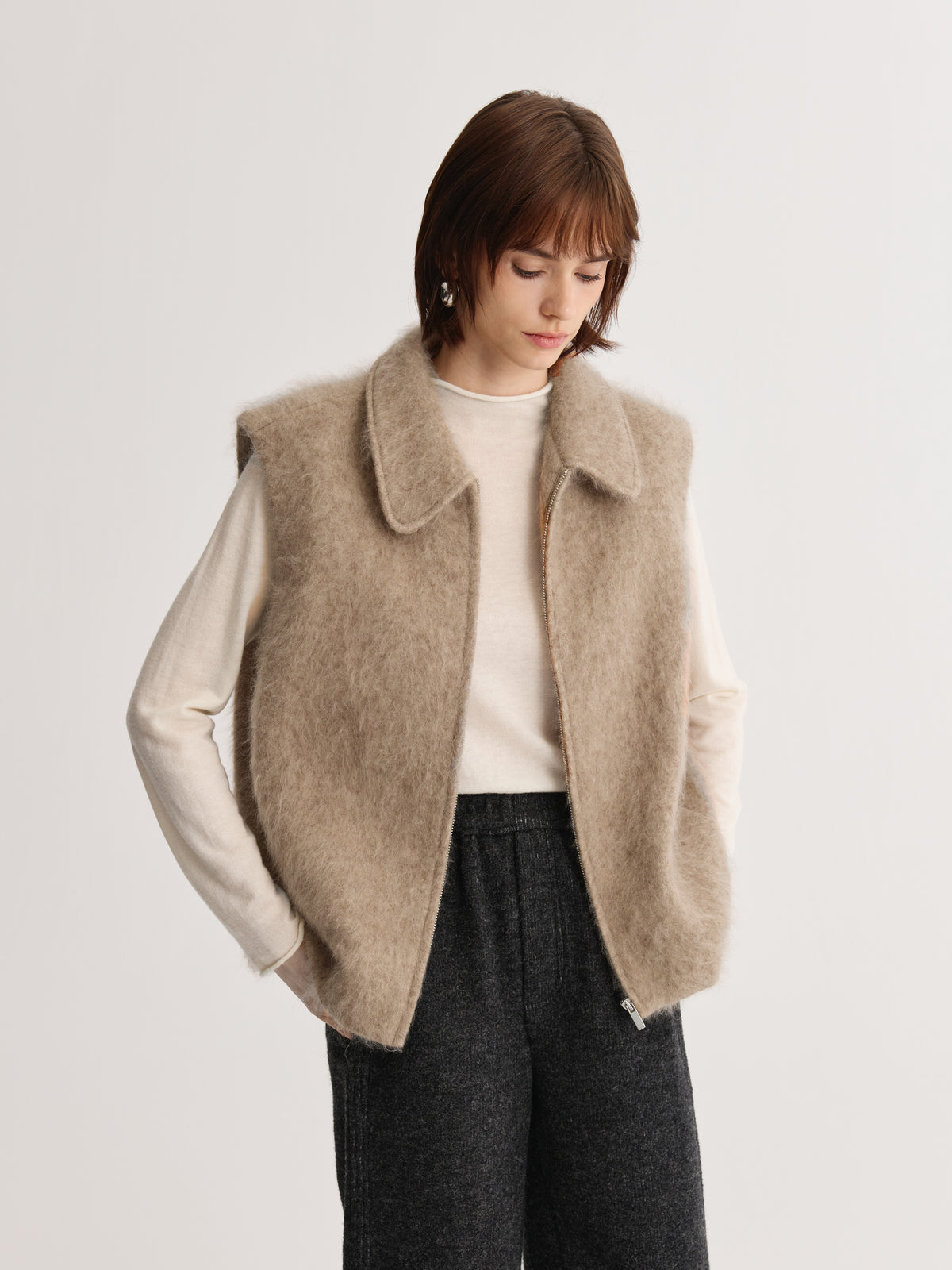 Wool Mock-Neck Top