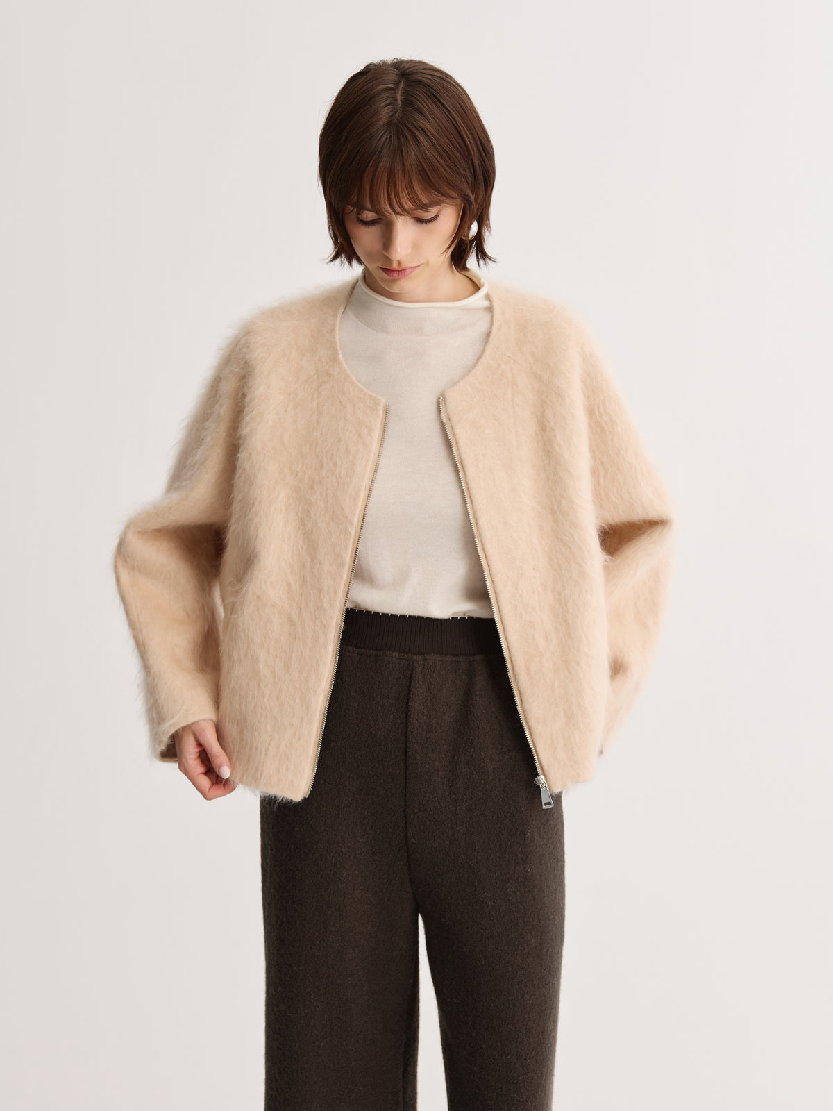 Scarf Zip Jacket