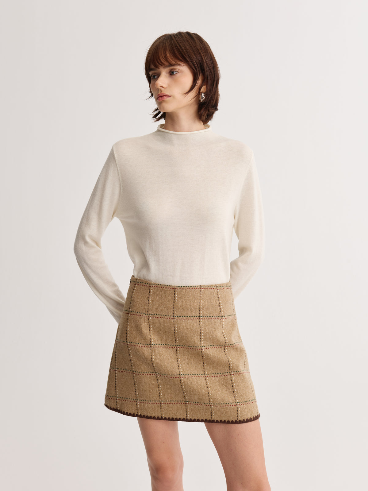 Wool Mock-Neck Top
