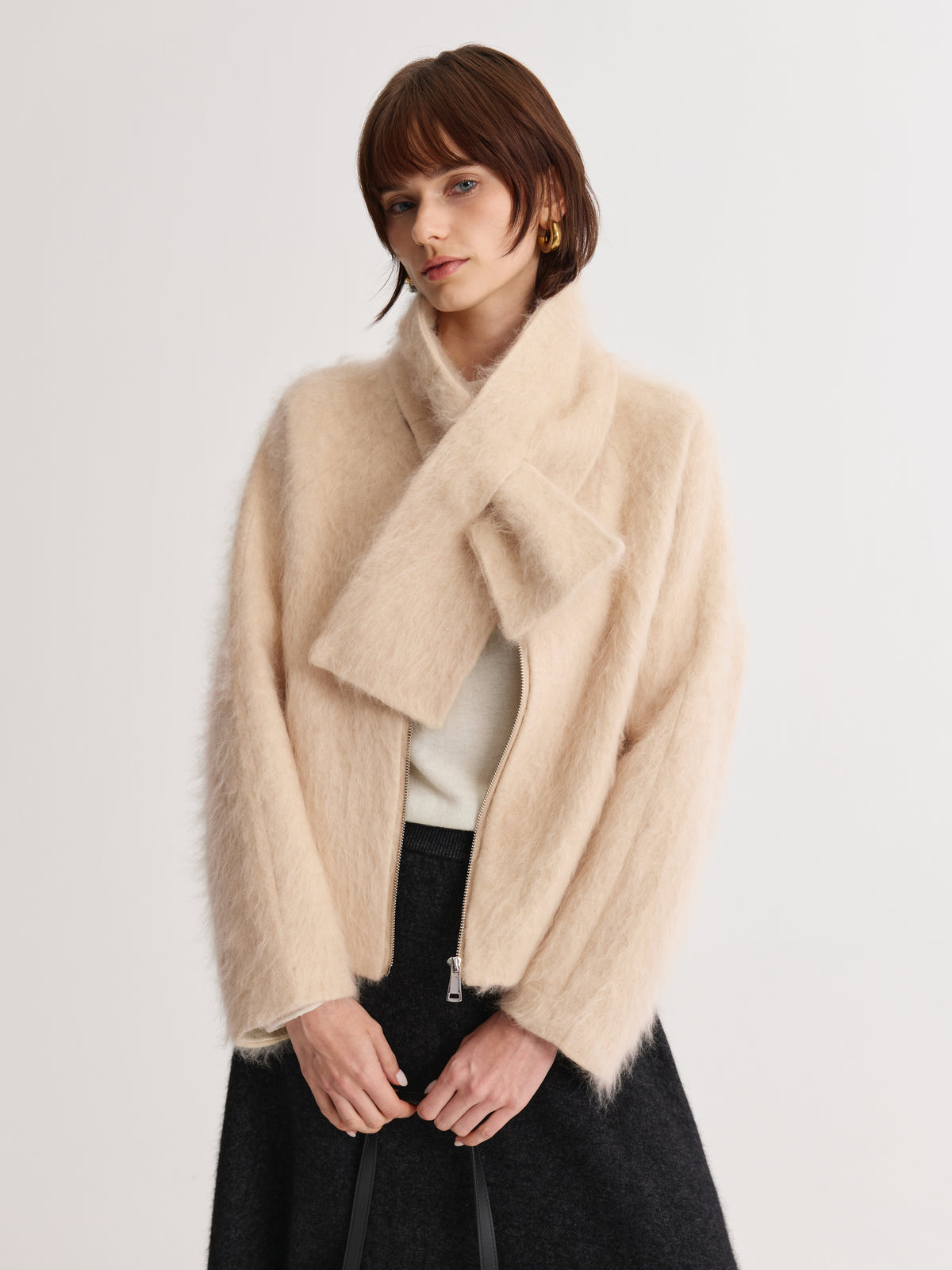Scarf Zip Jacket