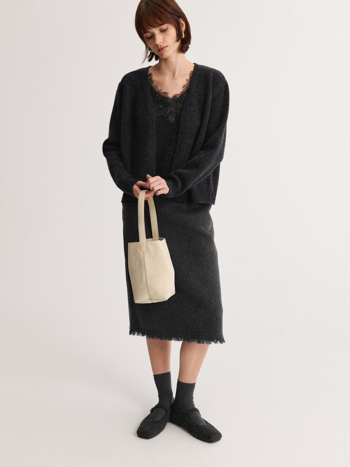 Lace Veil Knit Set