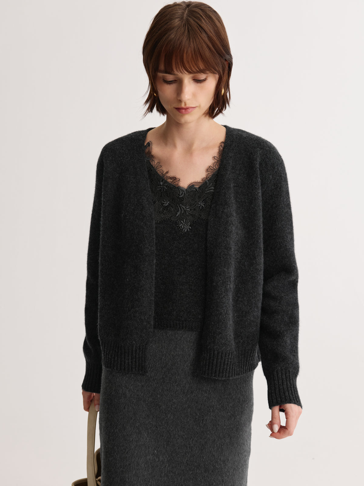 Lace Veil Knit Set