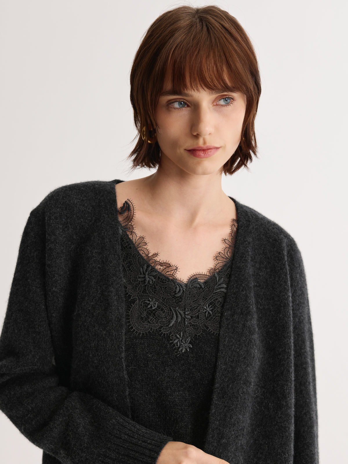Lace Veil Knit Set