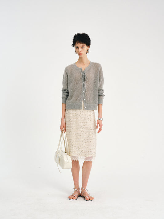 Almond Dot Lace Skirt