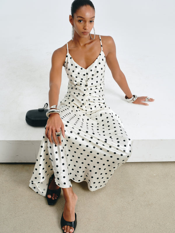 Vera Polka-Dot Maxi Dress