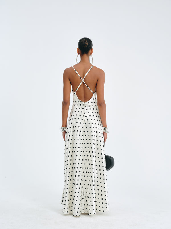 Vera Polka-Dot Maxi Dress