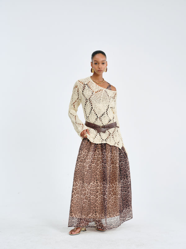 Leopard-Print Maxi Dress