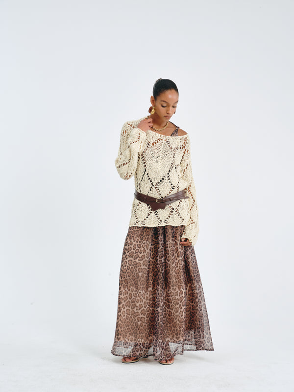 Leopard-Print Maxi Dress