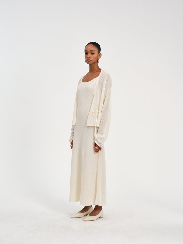 Tie-Waist Knit Cardigan