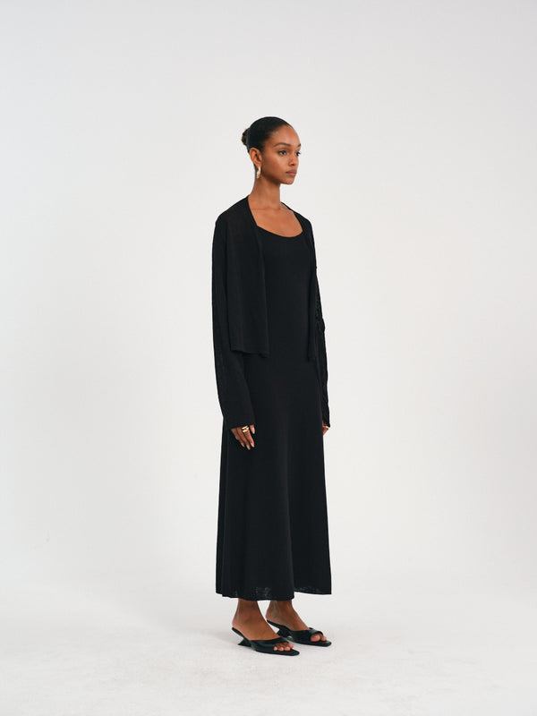 Tie-Waist Knit Cardigan