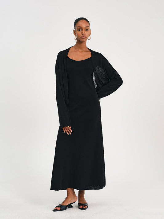 Tie-Waist Knit Cardigan