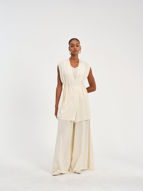 V-Neck Tie-Waist Vest