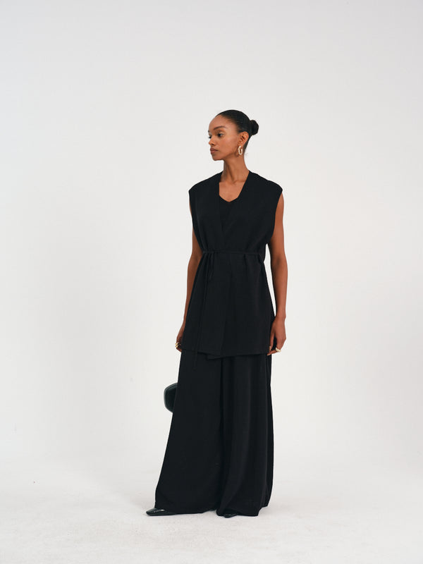 V-Neck Tie-Waist Vest