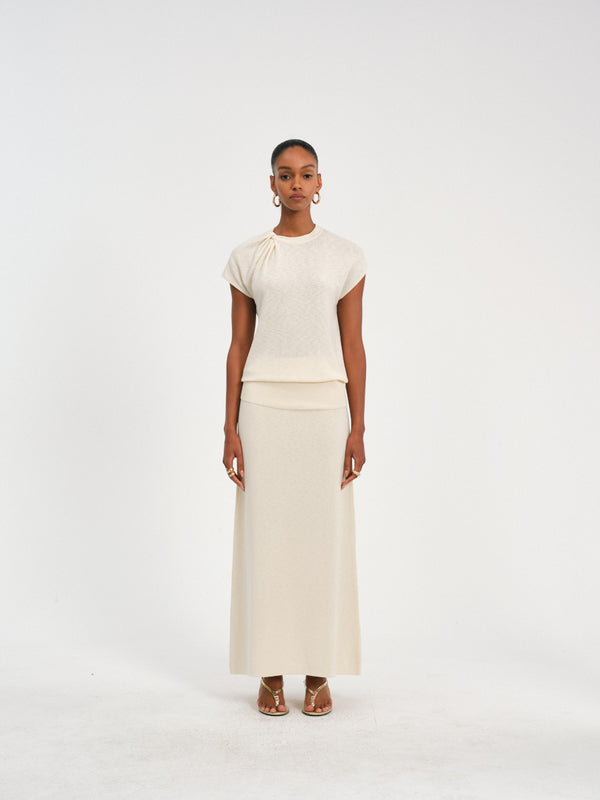 High-Waisted Knit Skirt