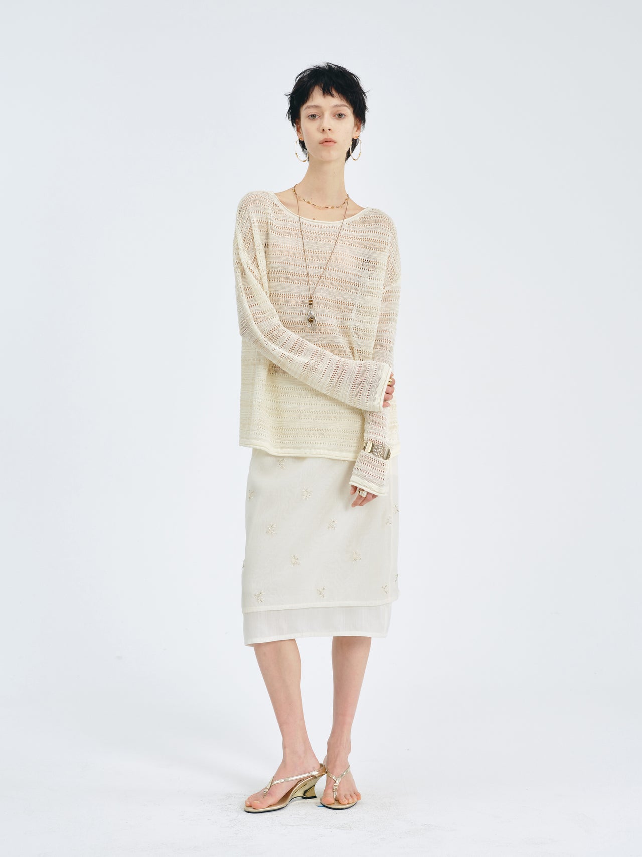 Lustre Lyocell-Silk Knit Top