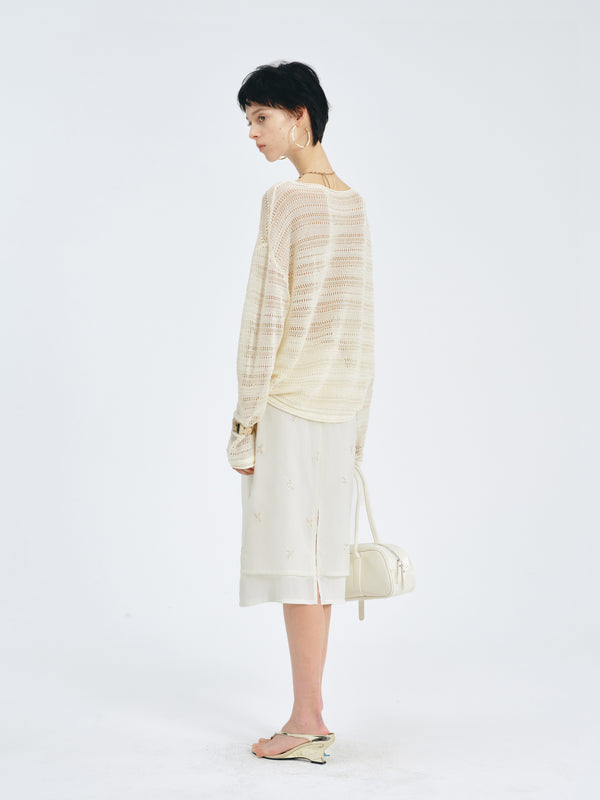 Lustre Lyocell-Silk Knit Top