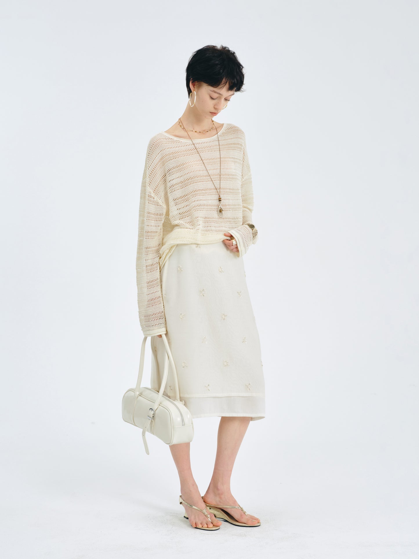 Lustre Lyocell-Silk Knit Top