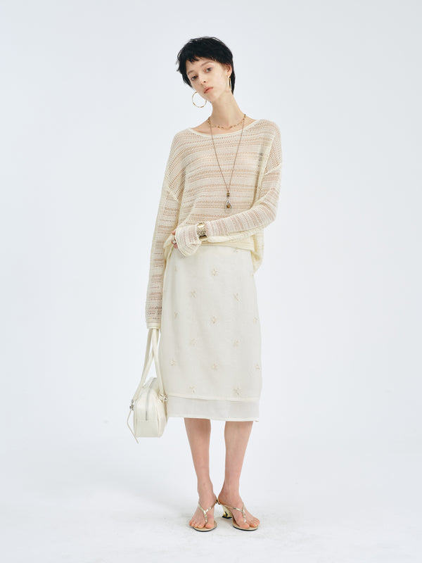 Lustre Lyocell-Silk Knit Top