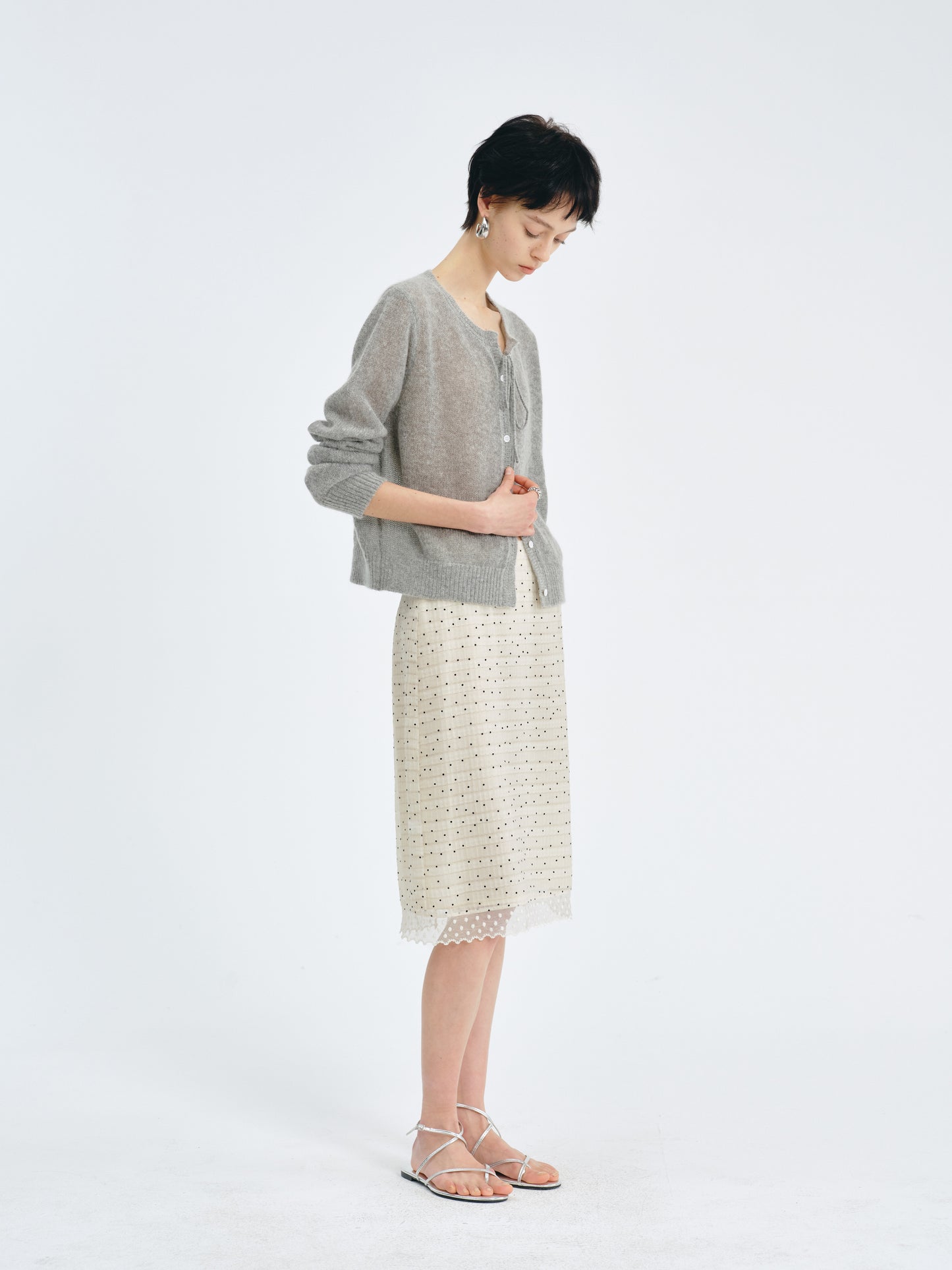 Almond Dot Lace Skirt