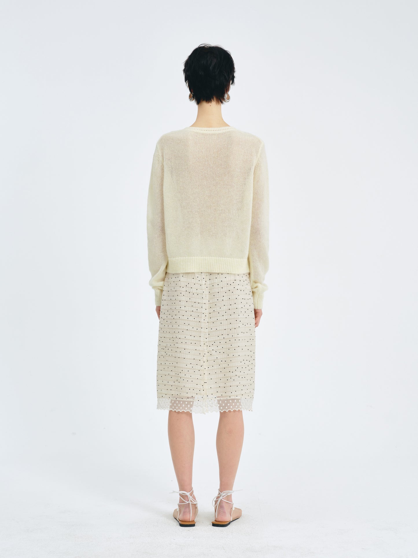 Almond Dot Lace Skirt