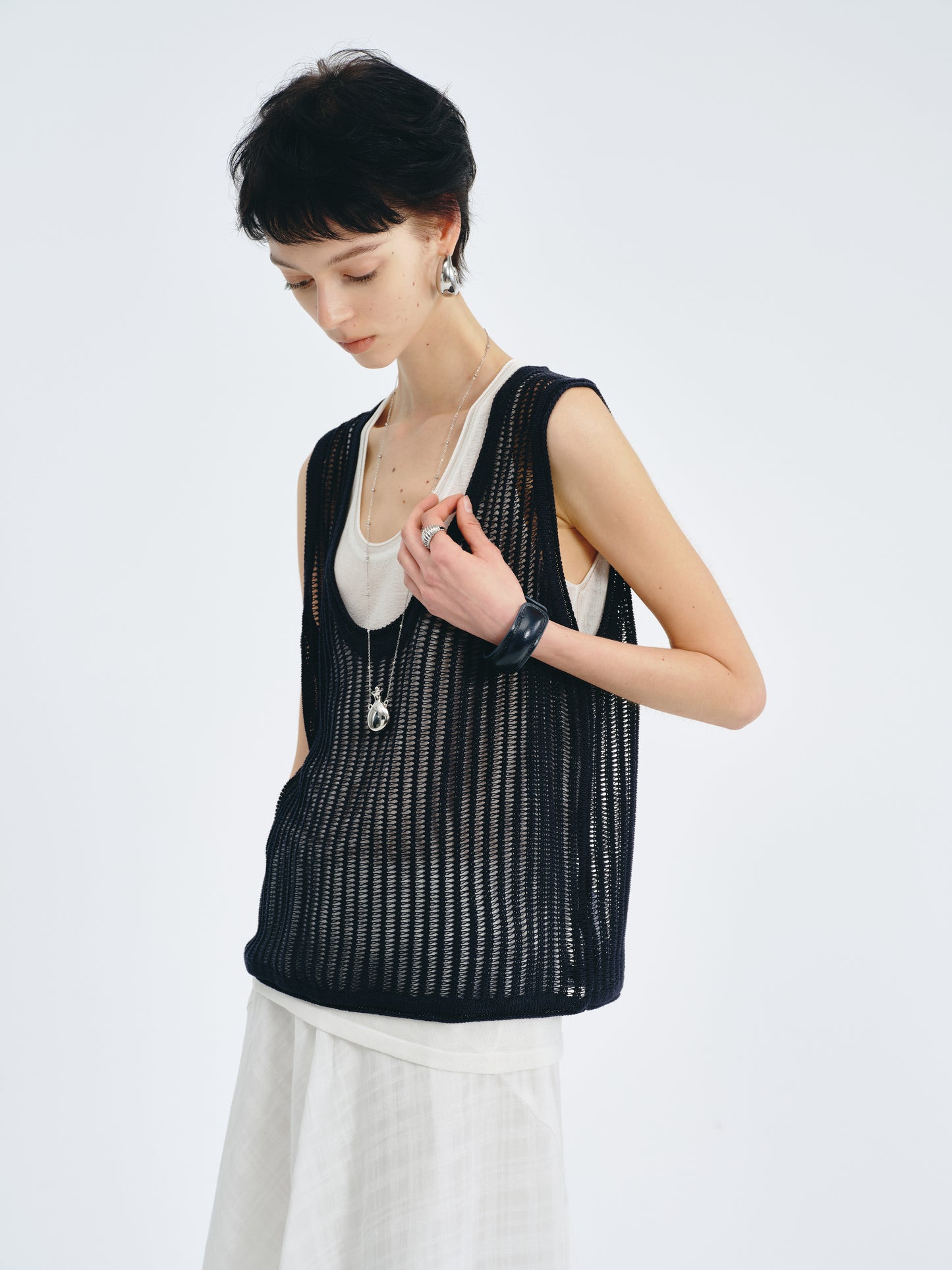 Open-Stitch Vest