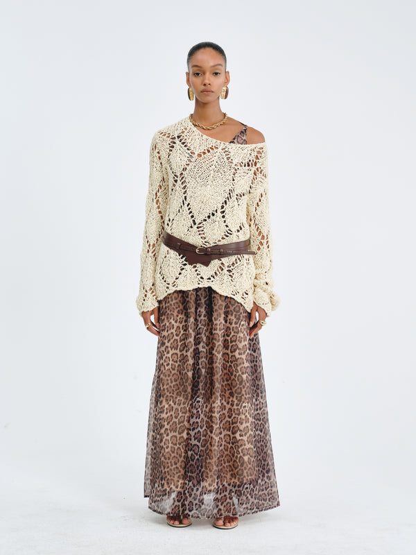 Leopard-Print Maxi Dress