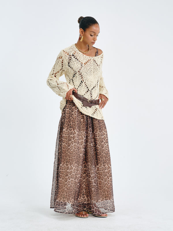 Leopard-Print Maxi Dress